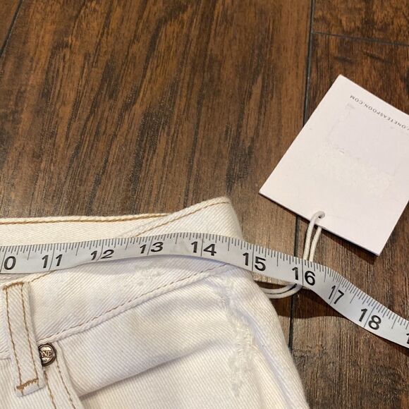 one x one teaspoon cropped white distressed jeans size 25 NWT - Picture 10 of 12